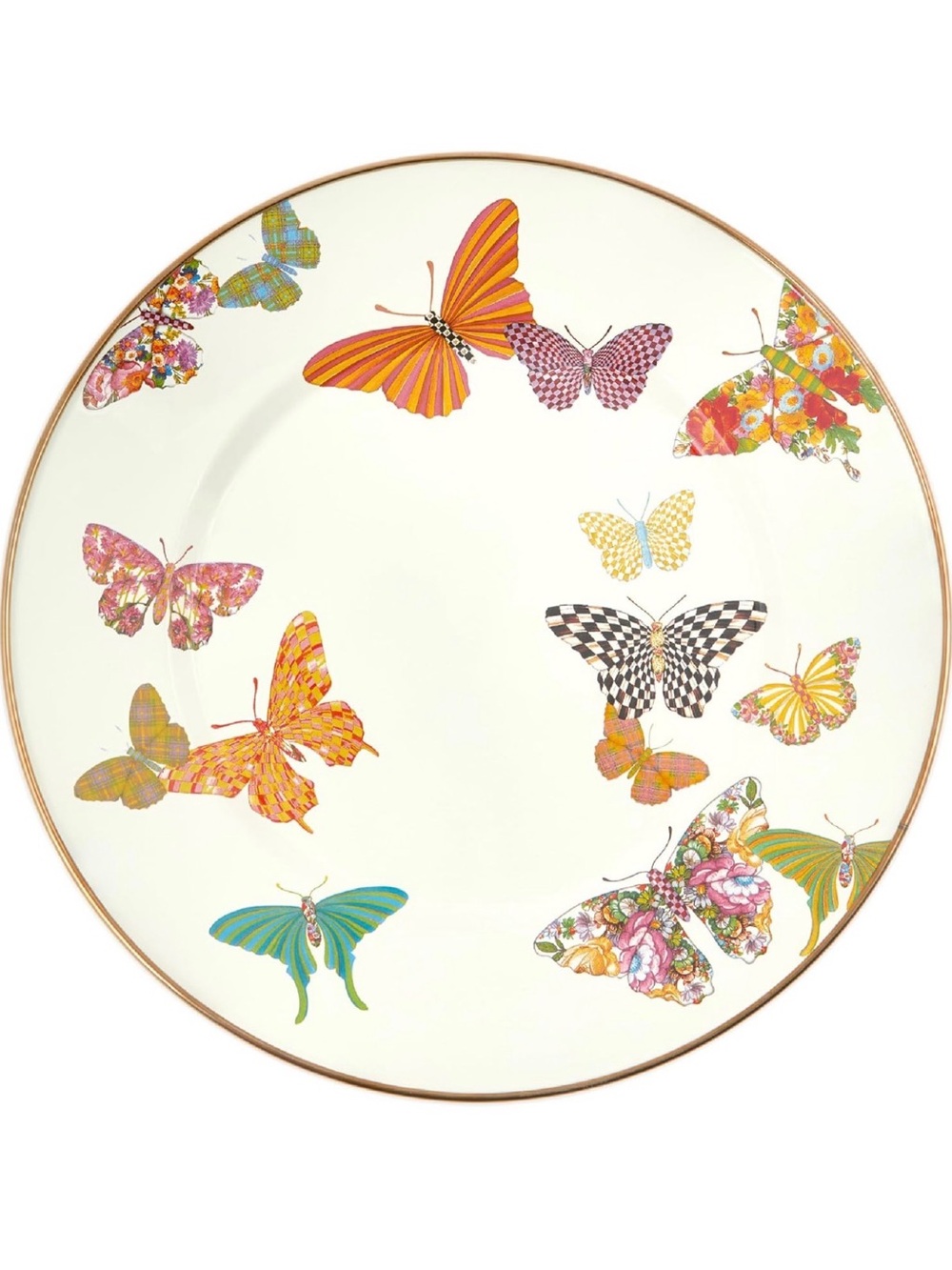MACKENZIE-CHILDS | Butterfly Garden Dinner Plate 10”